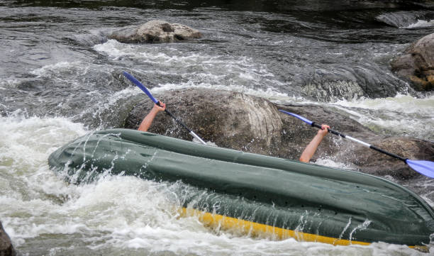 A tipped over Raft