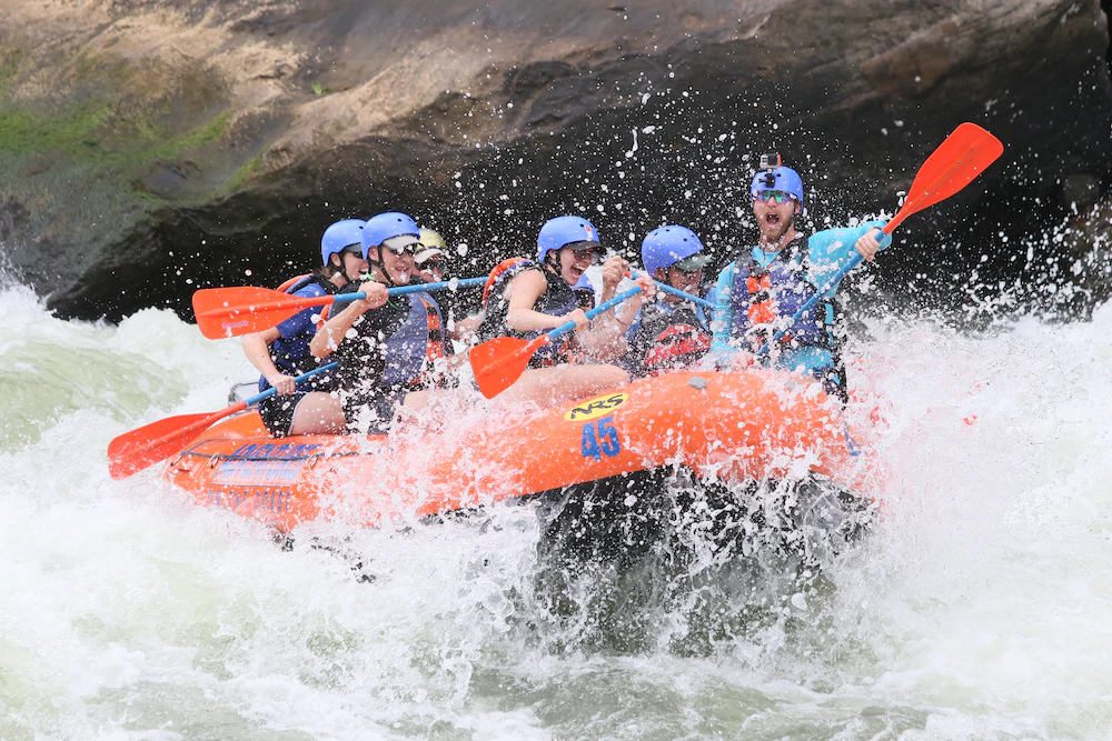 People Whitewater Rafting